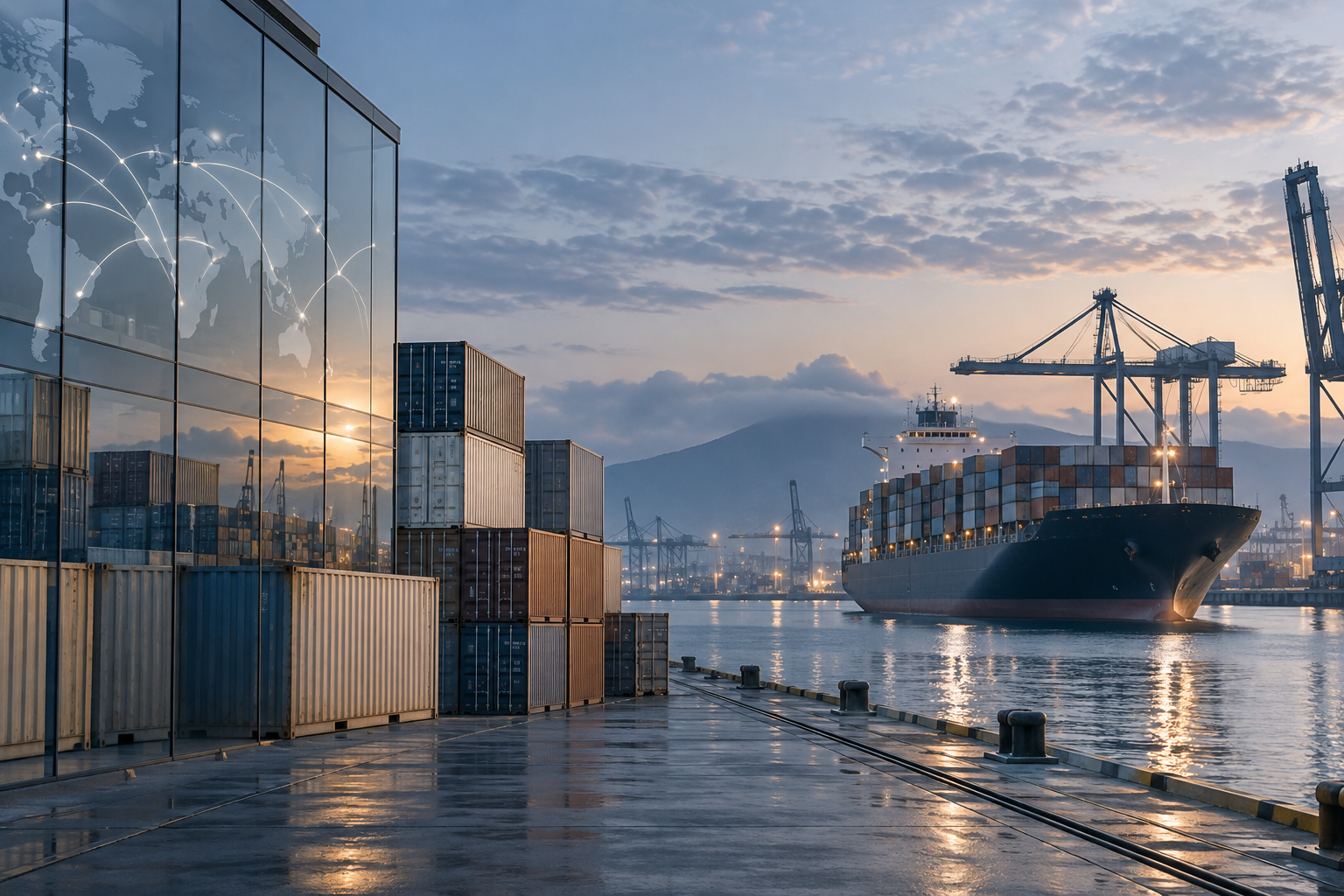 Kikötői rakodás és exportlogisztika